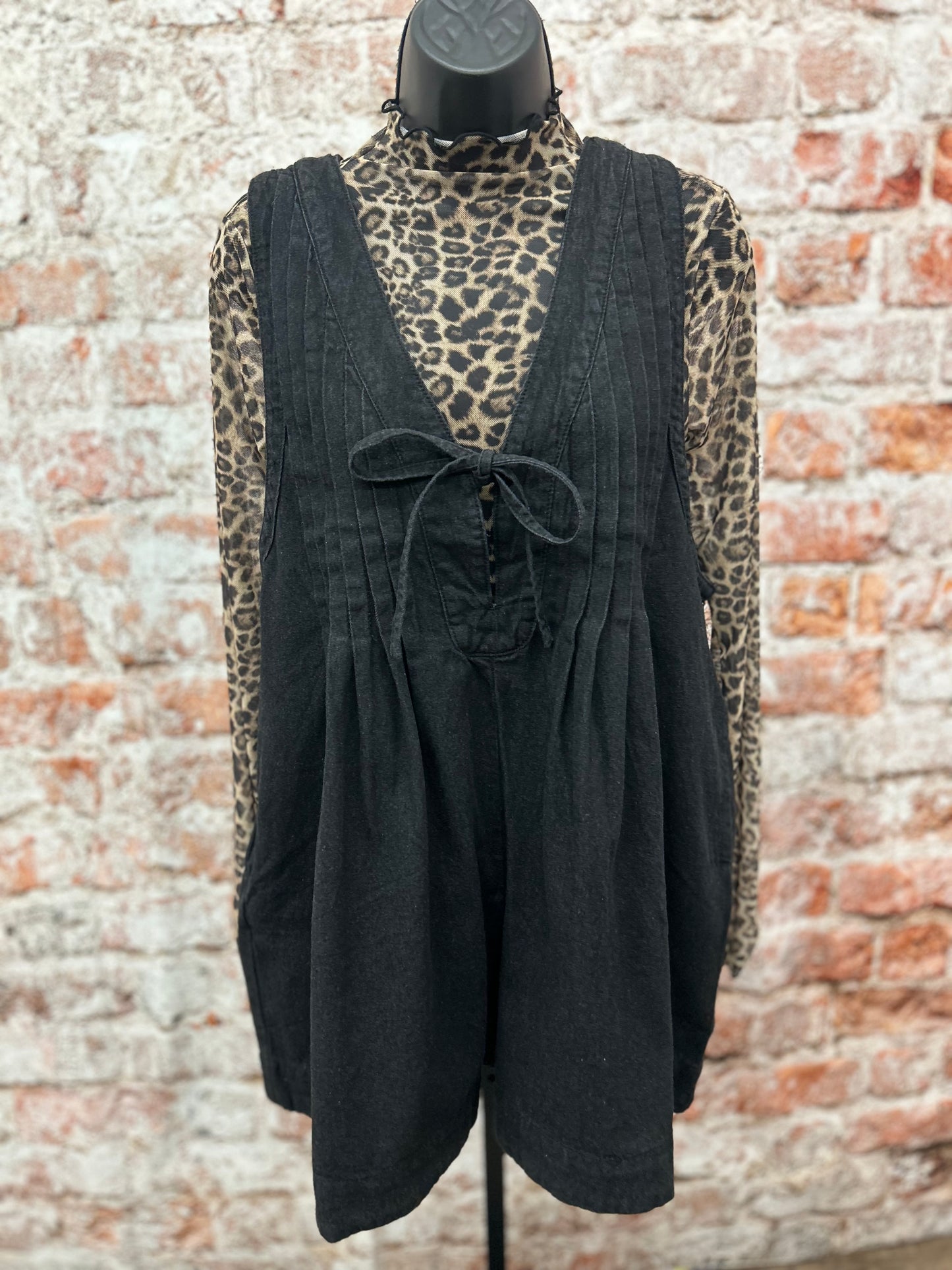 V-Neck Sleeveless Denim Romper