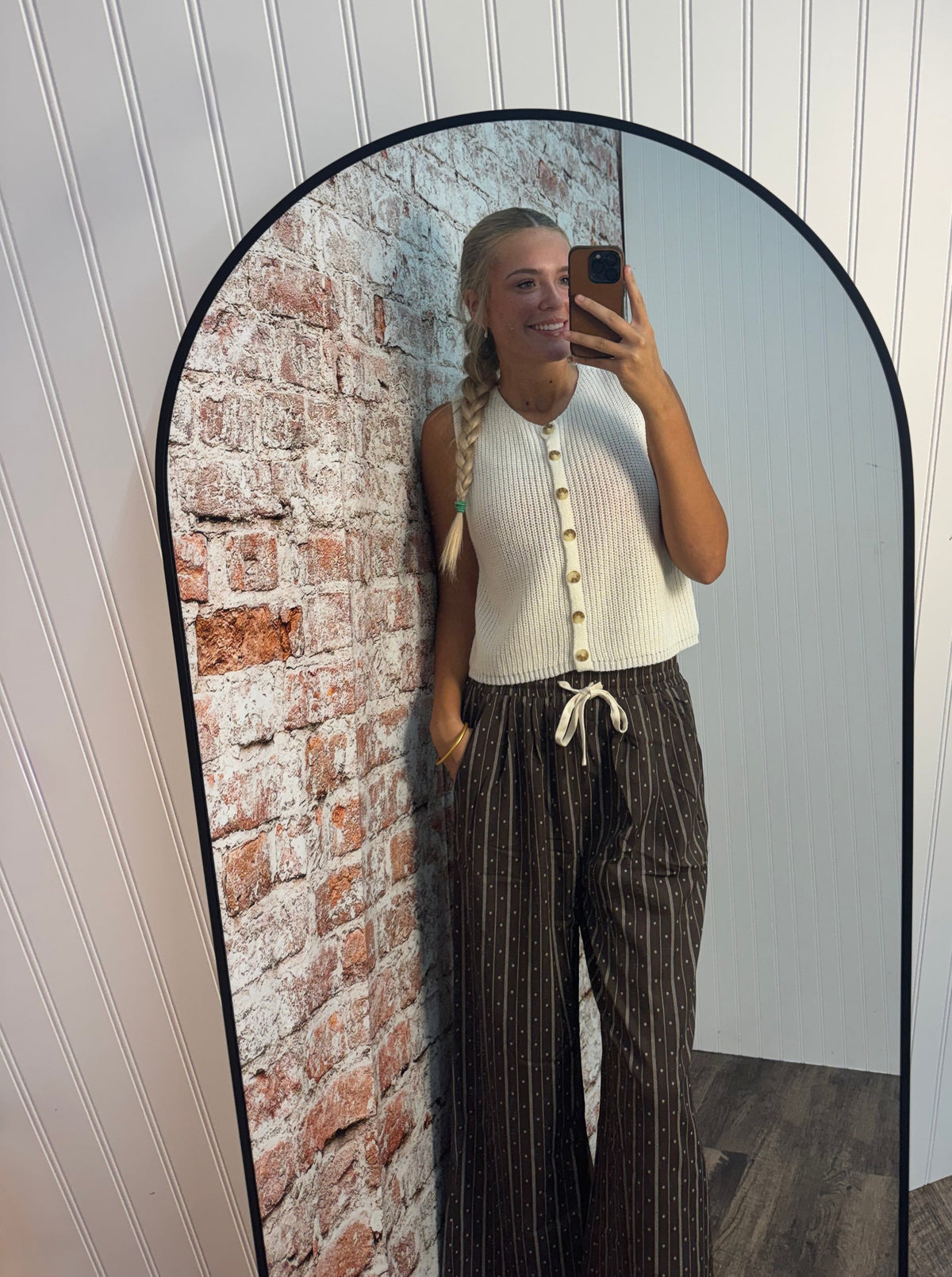 Everyday Polka Dot Pinstripe Pants