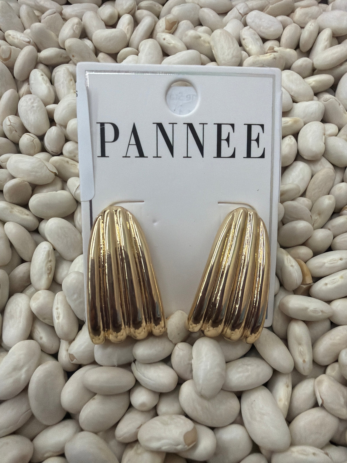 Chunky Ribbed Dome Statement Stud Earrings