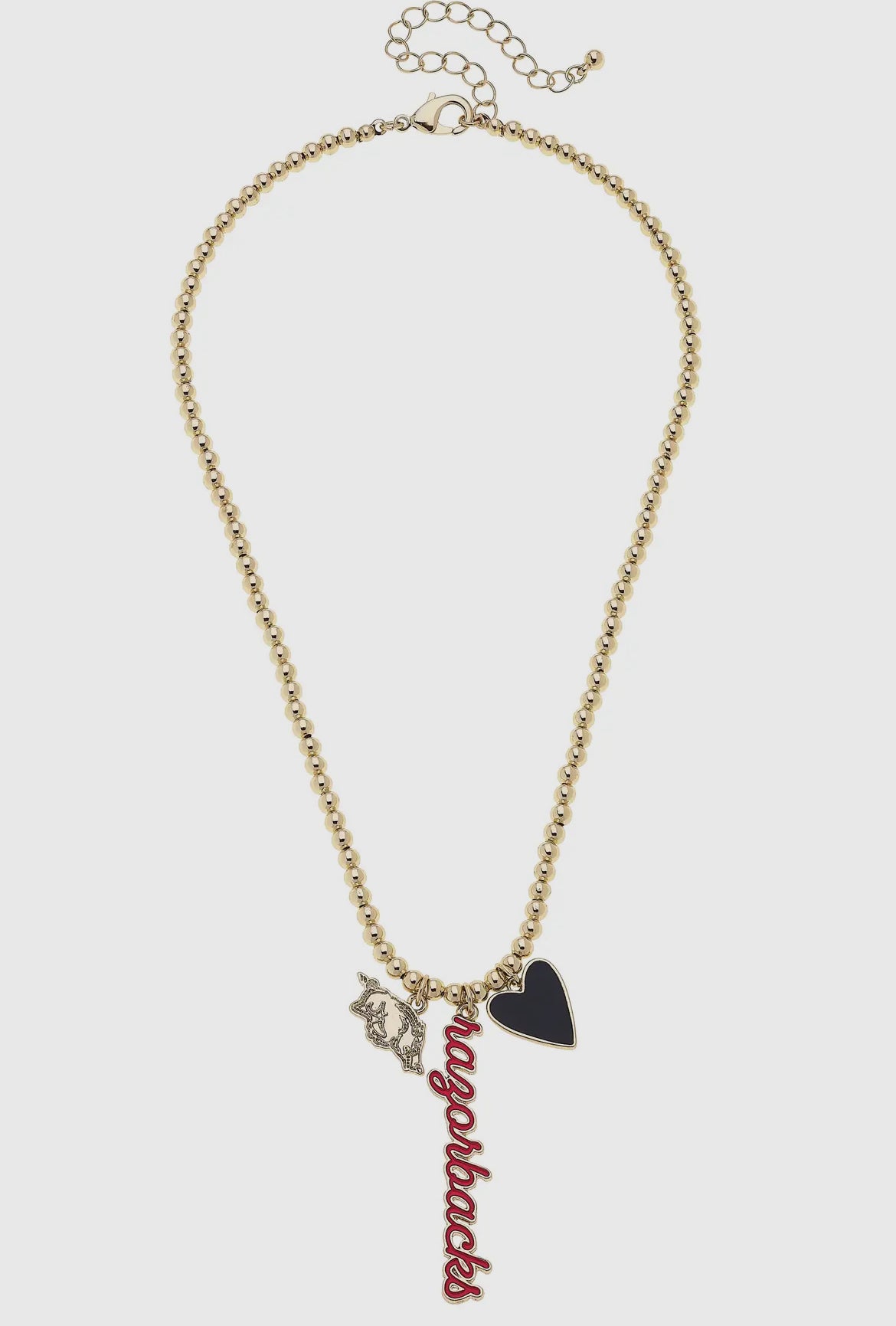 Razorbacks Charm Necklace - Gold