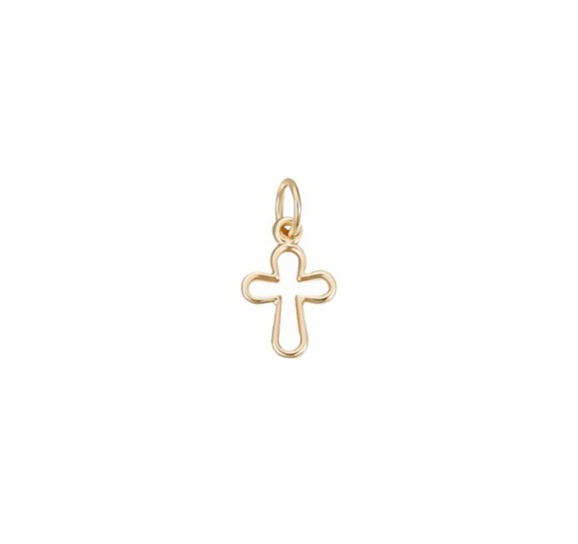 Gold Tiny Cross Charm