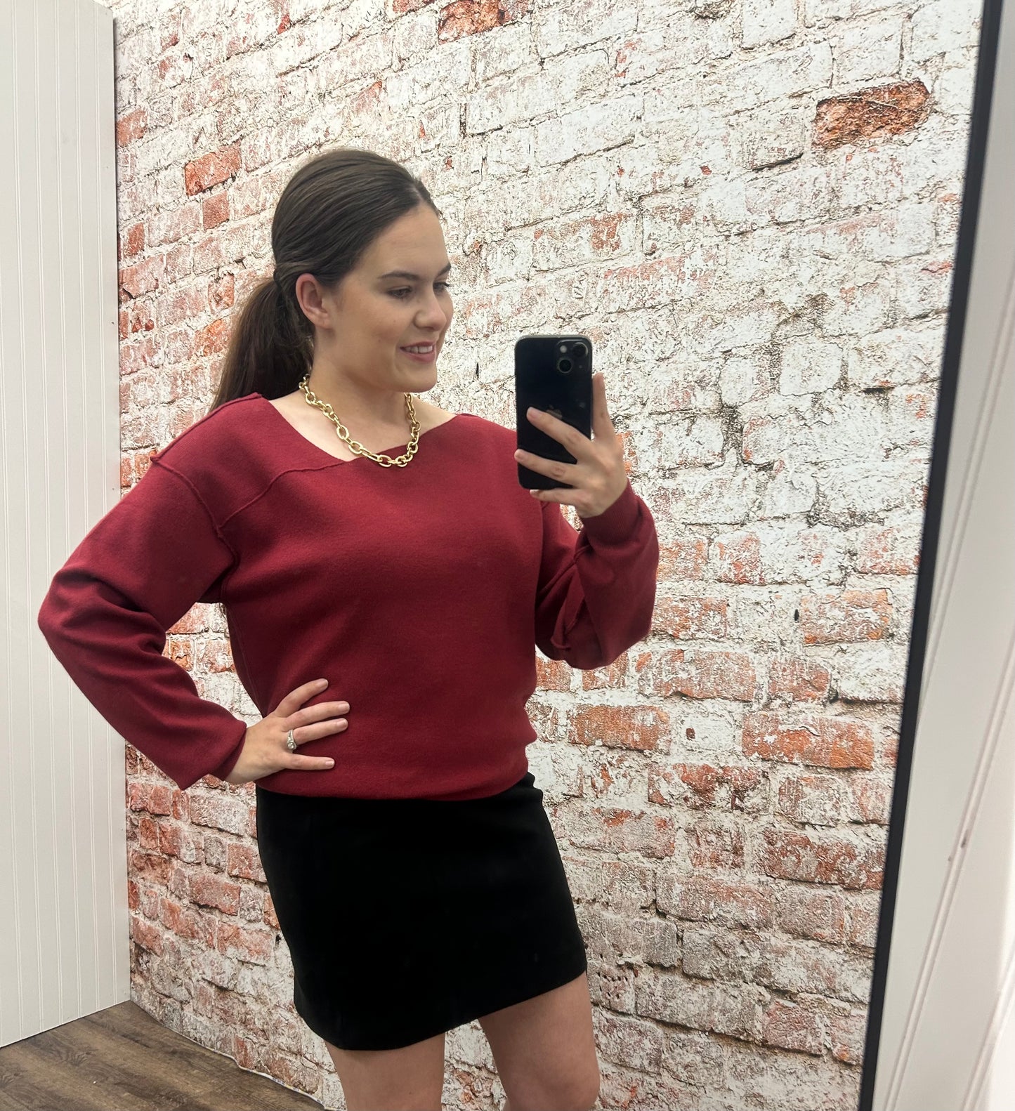 Microsuede Mini Skirt