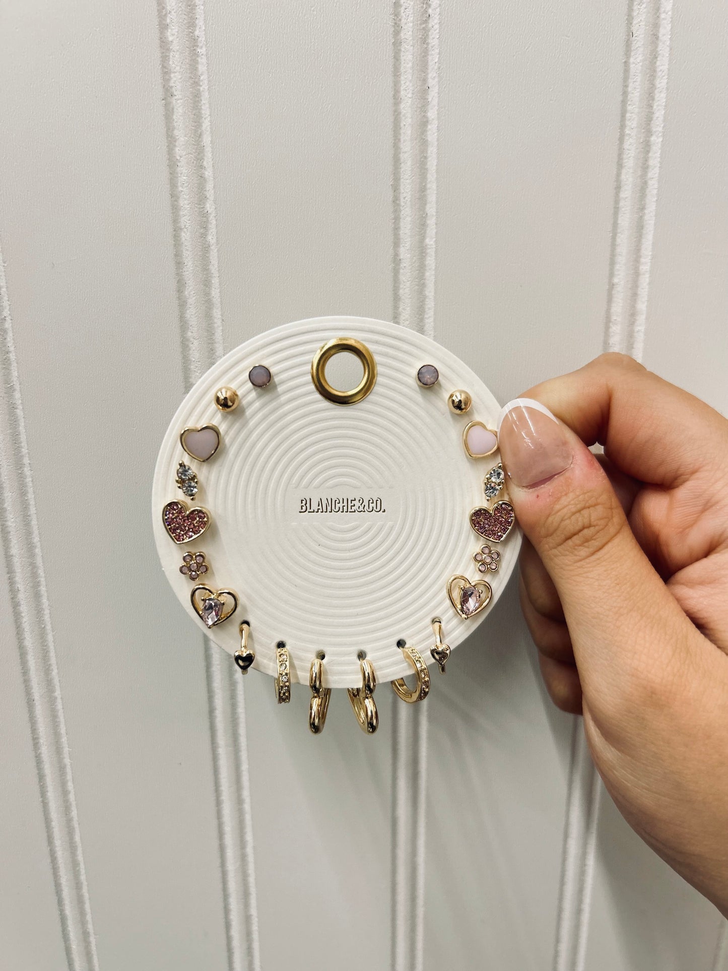 Ten Pair Assorted Mini Hearts Earring Set