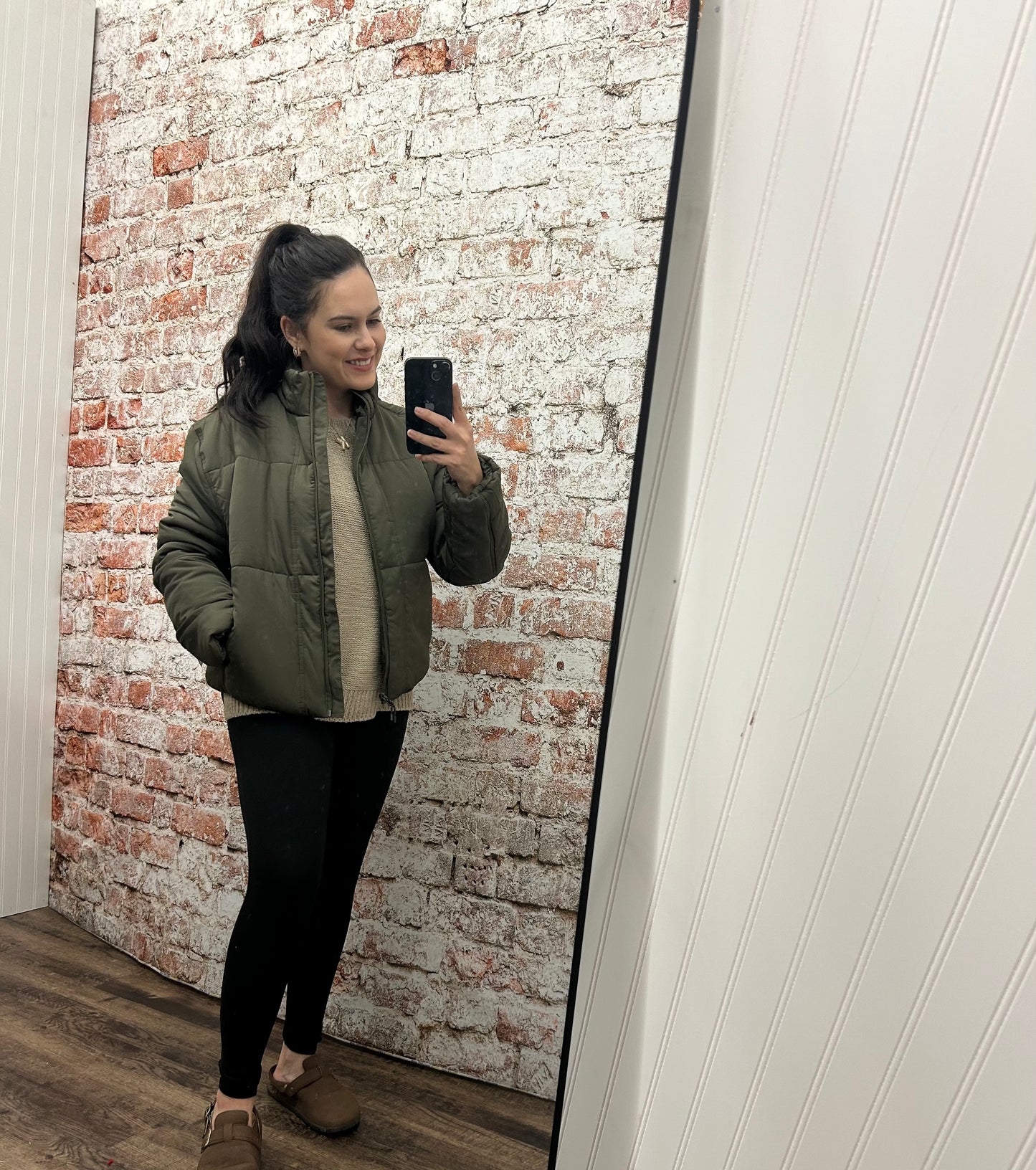 Women’s Puffer Jacket - Olive