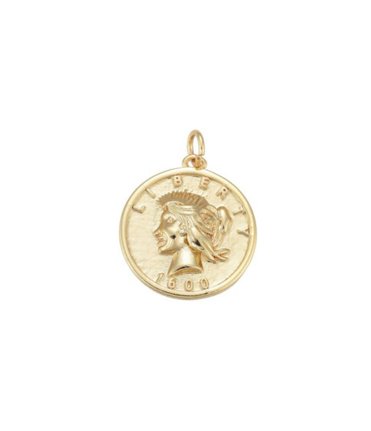 Gold Liberty Coin Charm