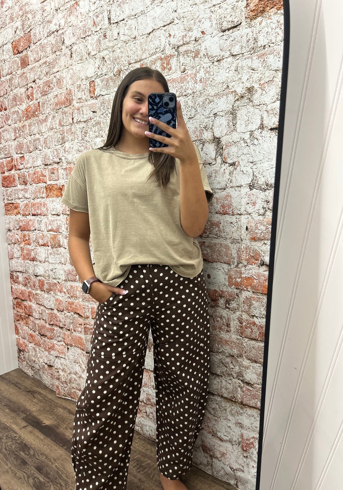Polka Dot Twill Pants