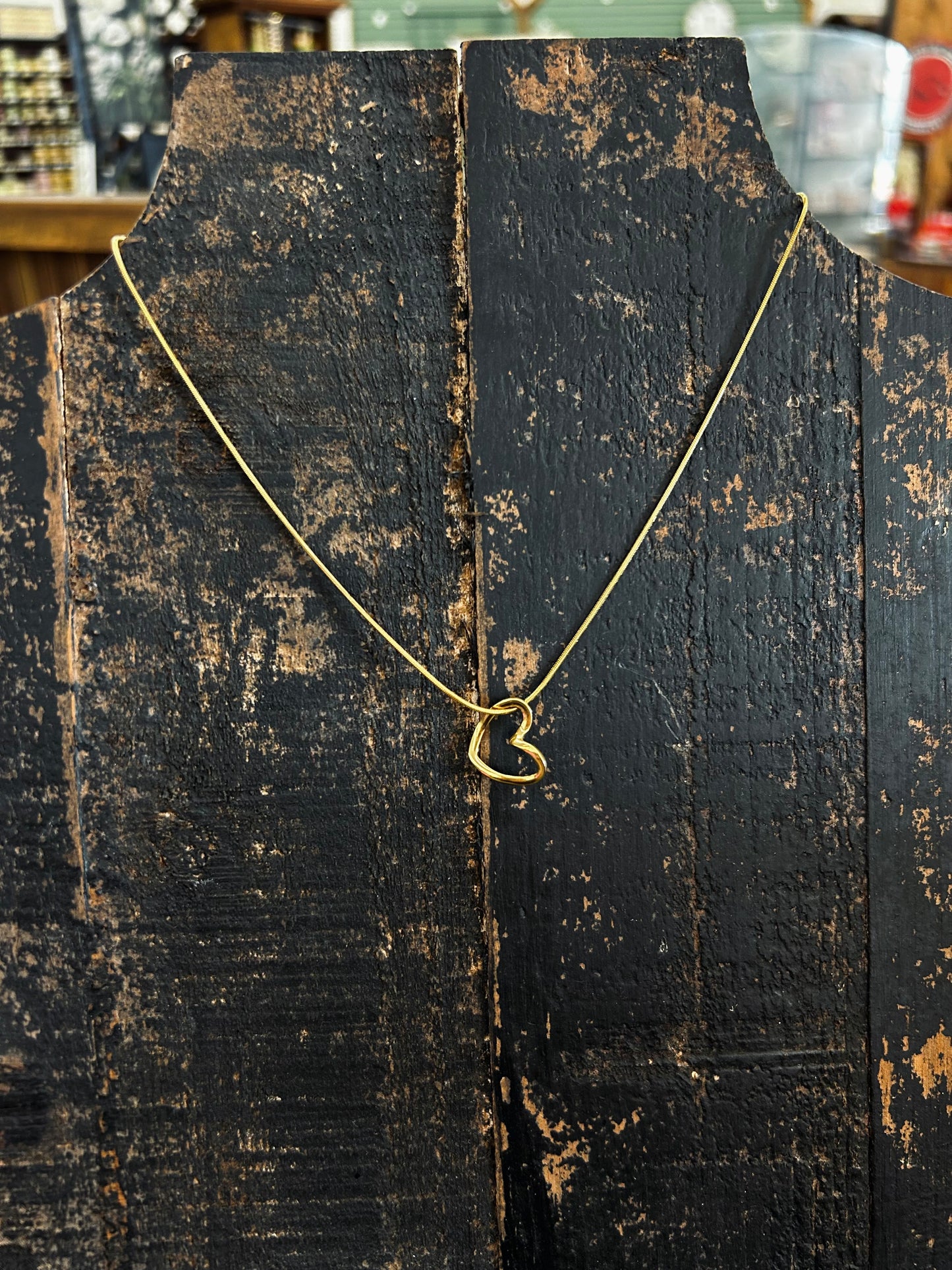 18K Non-Tarnish Stainless Steel Heart Necklace