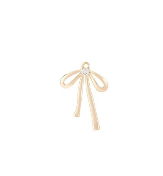 Gold Coquette Bow Charm