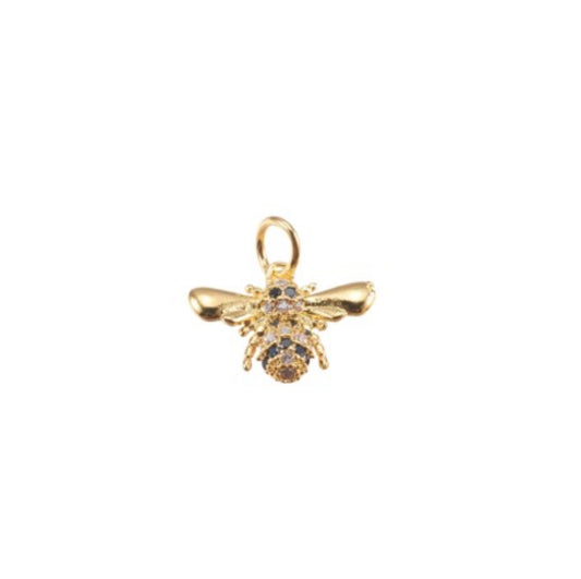 Gold Embellished Bee Charm