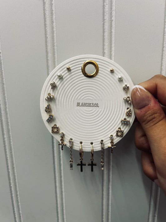 Ten Pair Assorted Cross Mini Earring