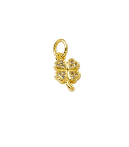 Gold “Good Luck” 4 Leaf Clover Charm
