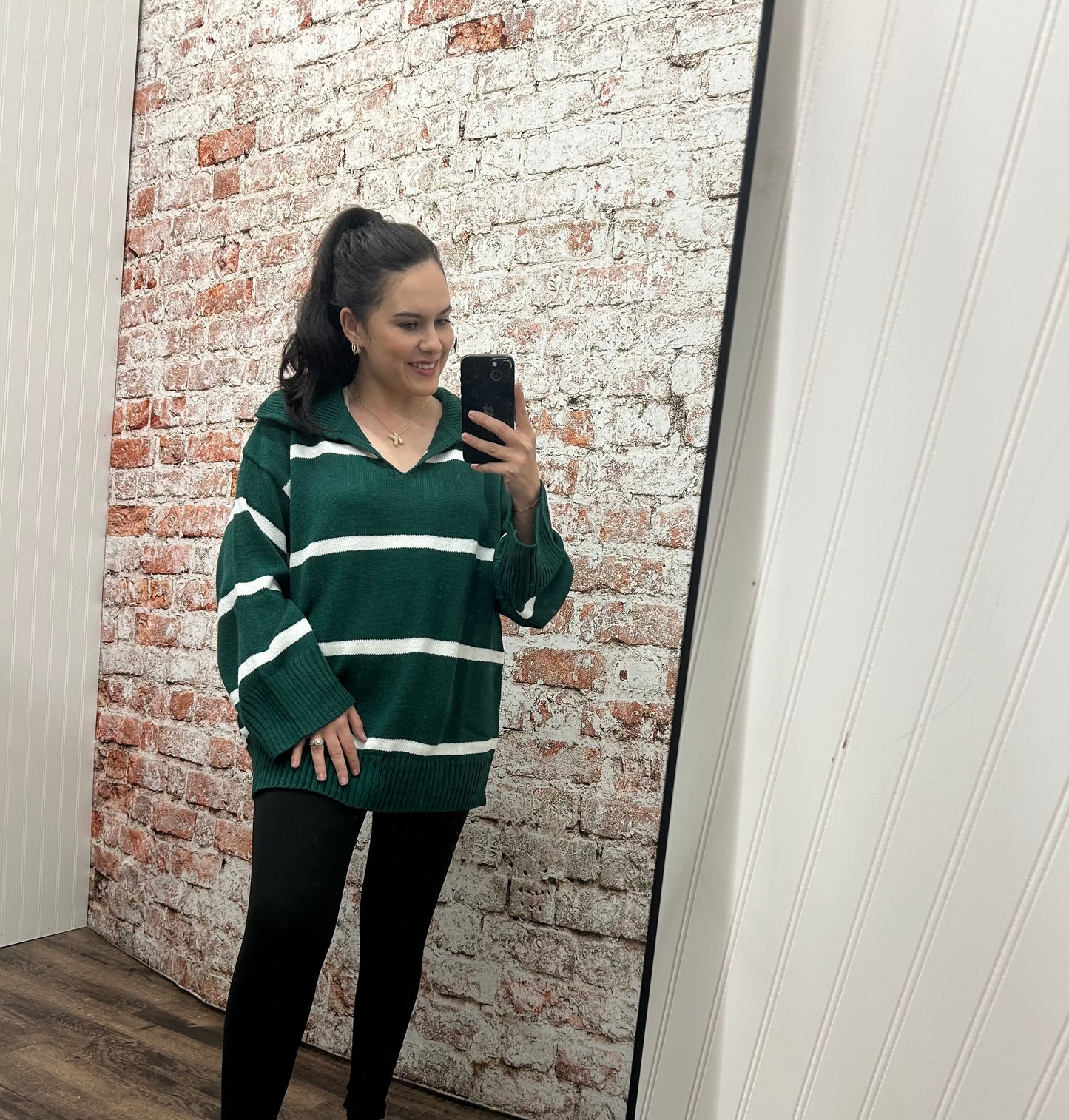 Notched Collar Sweater