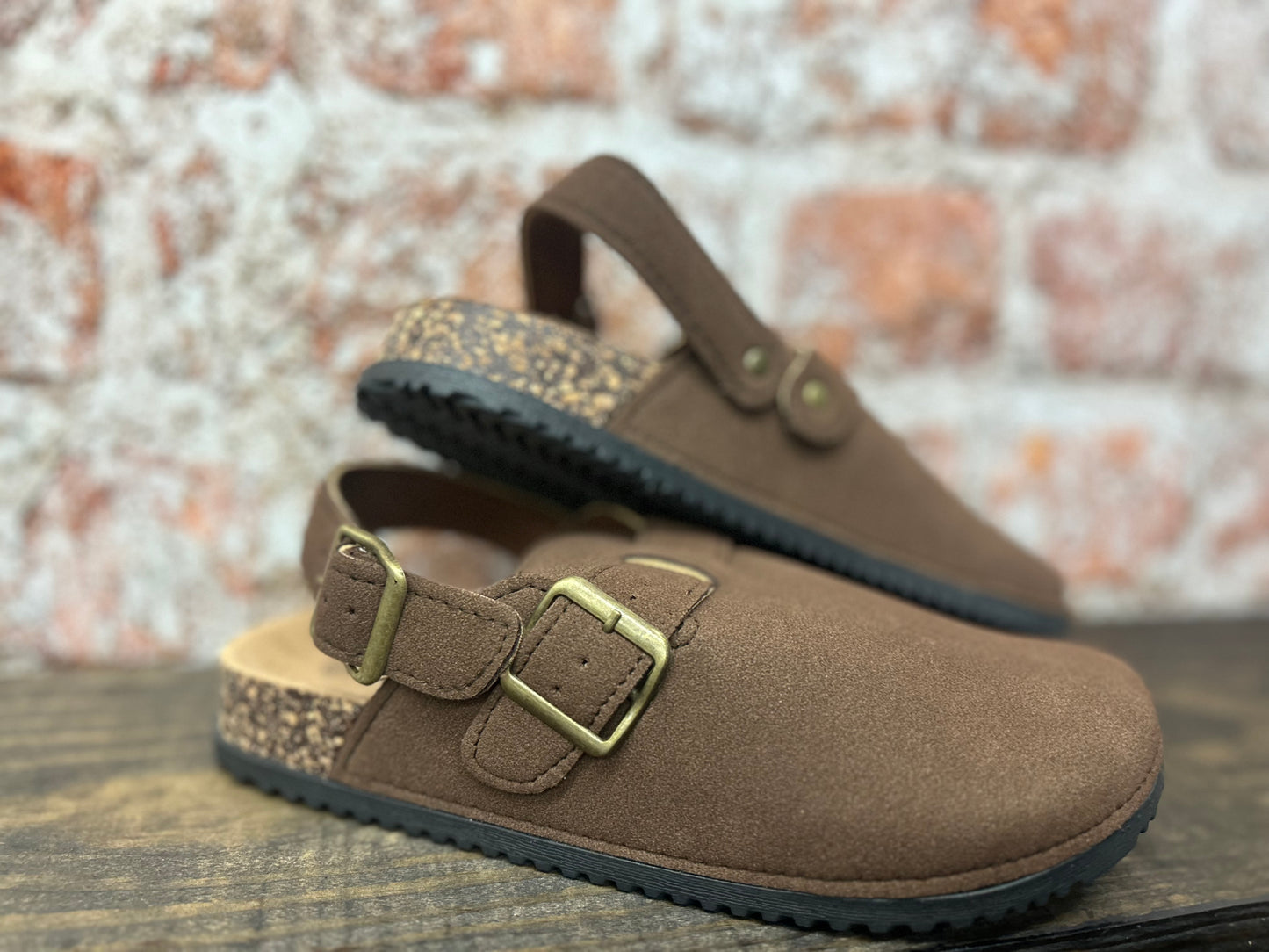 Slingback Clogs- Brown