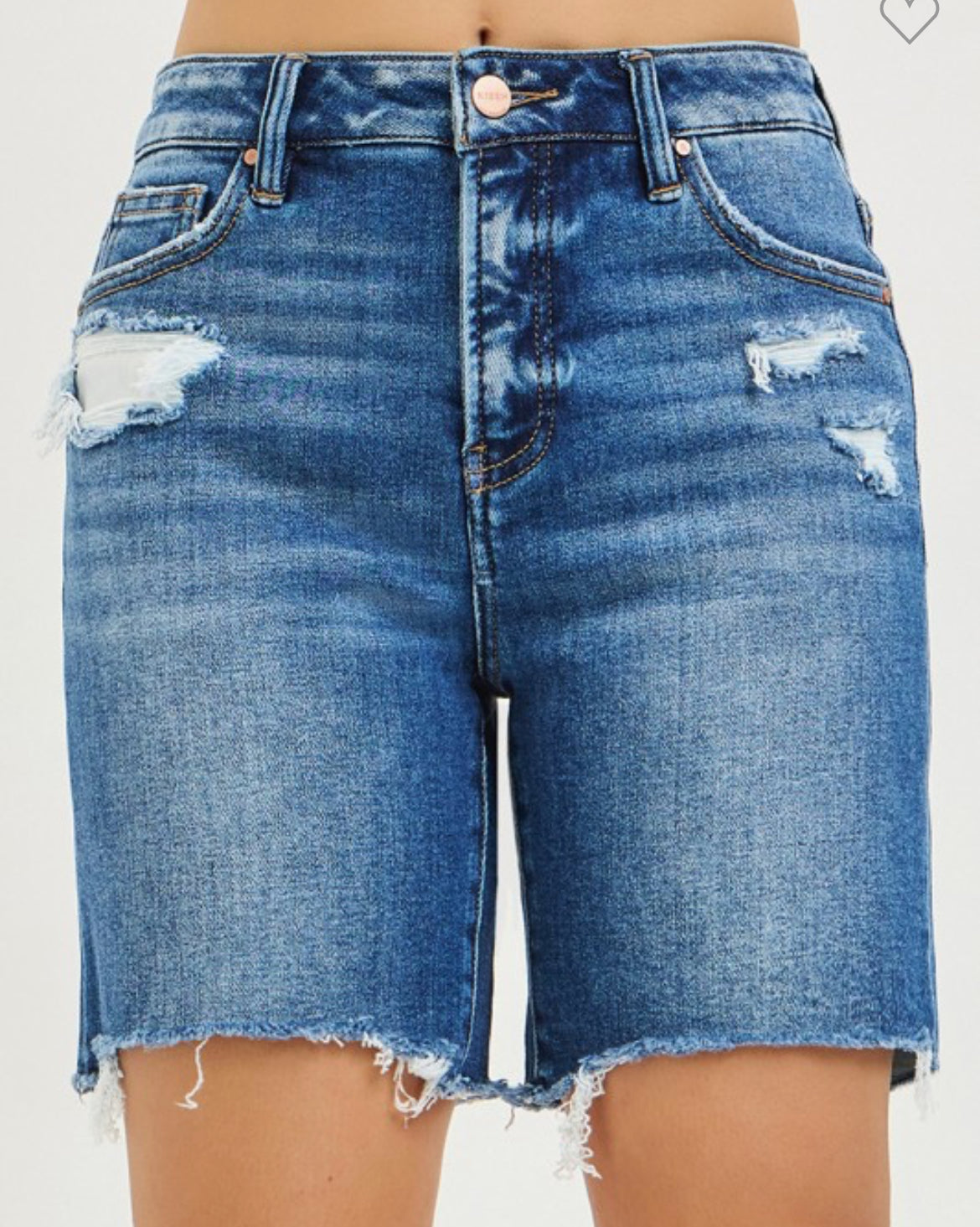 Risen Tummy Control High Rise Loose Fit Mid Length Shorts