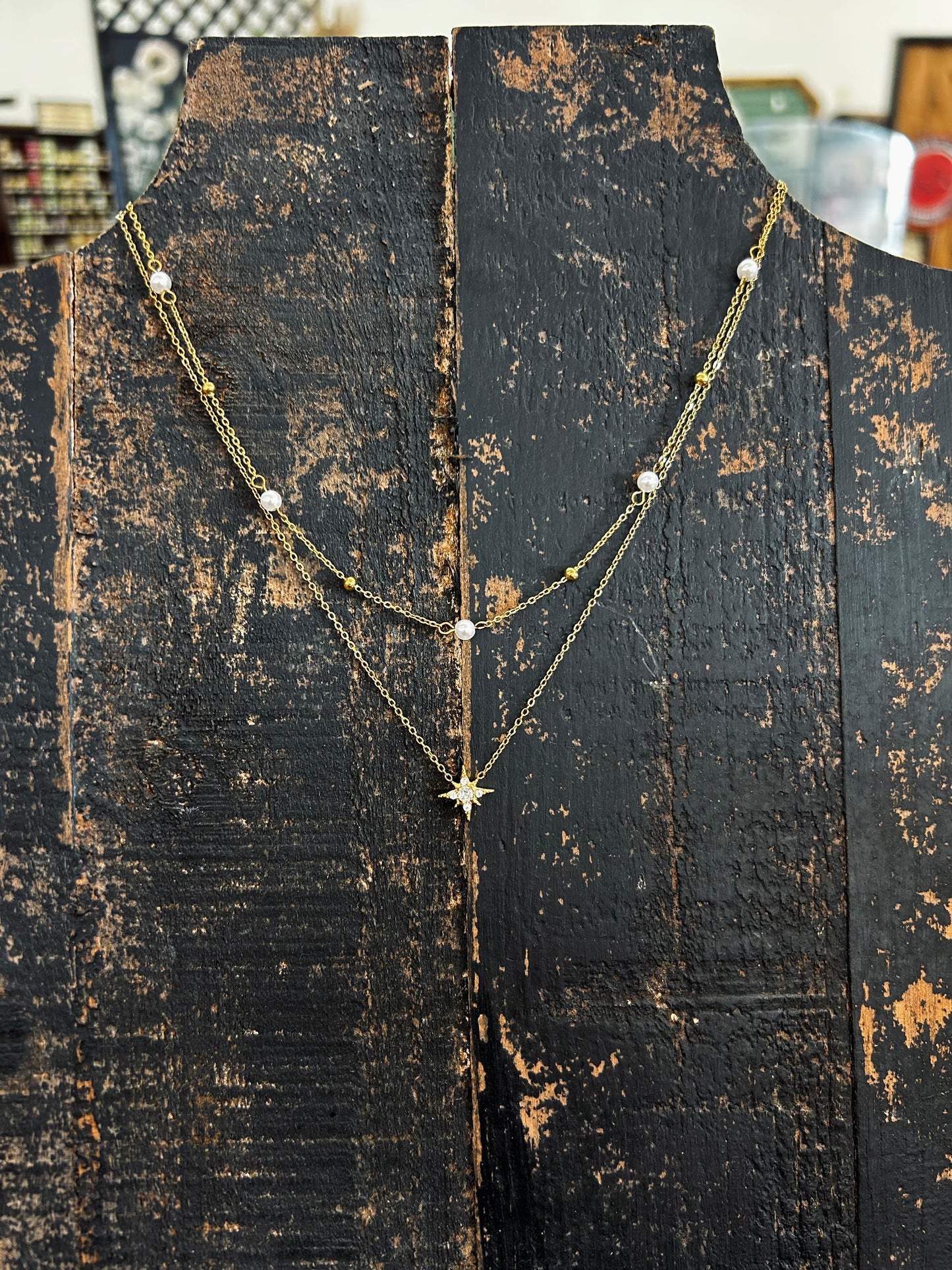 18K Non-Tarnish Stainless Steel Star Chain Necklace
