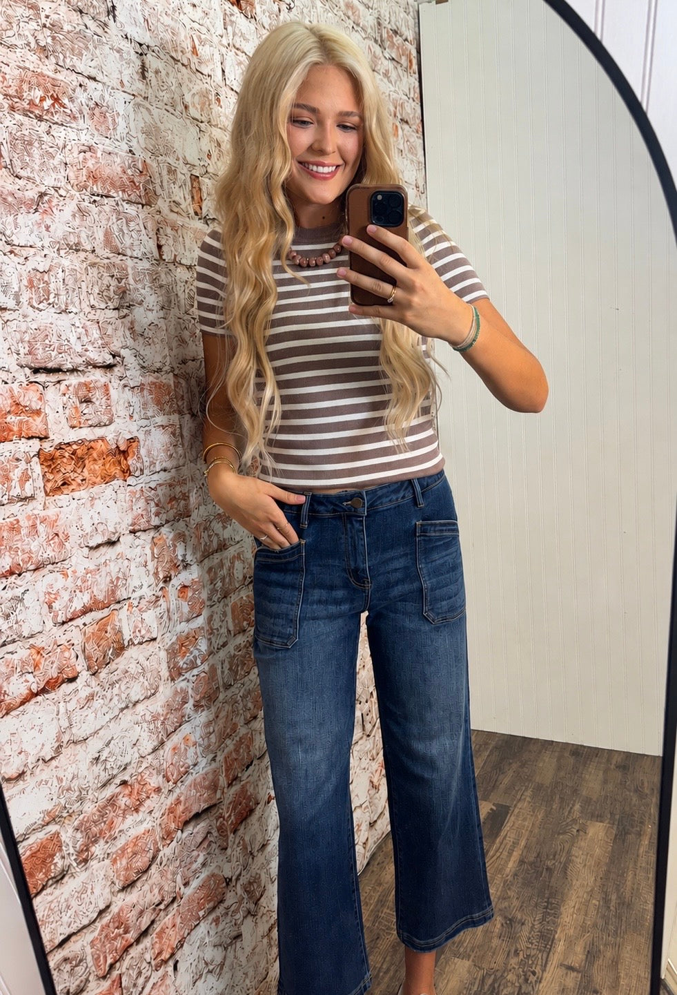 Risen - Slouchy Cropped baggy Jeans With Front Patch Pocket