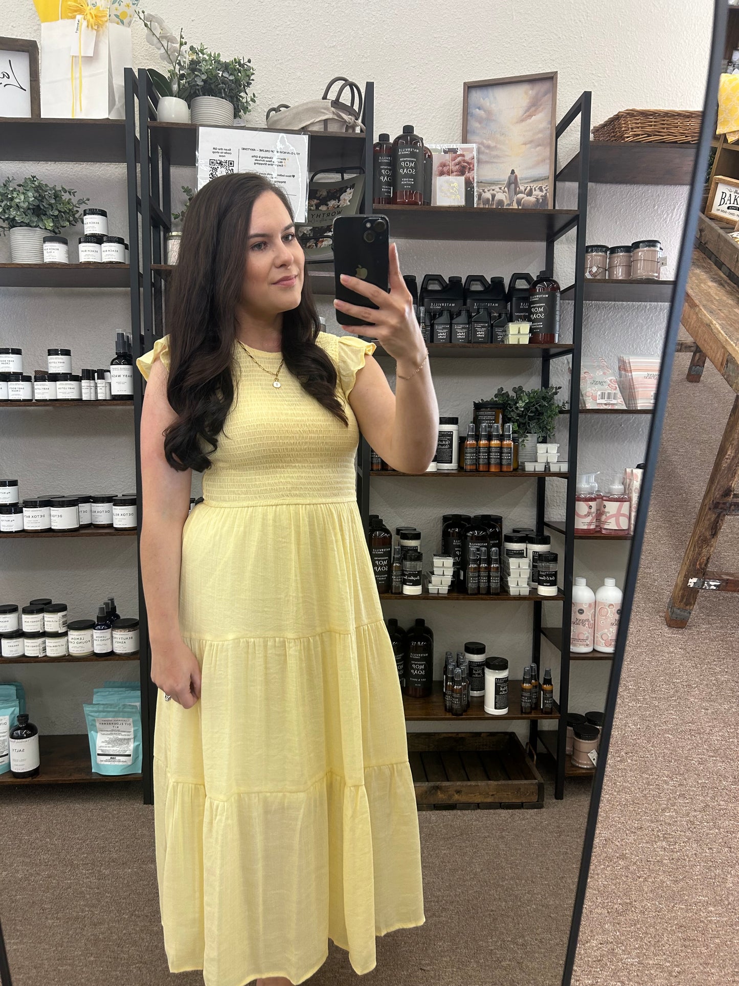 Tiered Smocked Short Sleeve Midi Dress