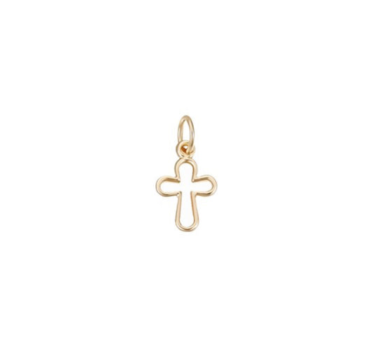 Gold Tiny Cross Charm
