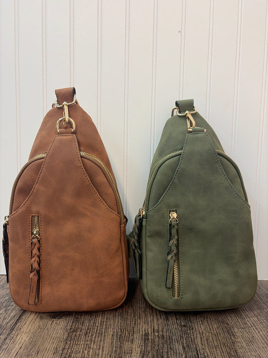 Nikki Faux Suede Sling Bag