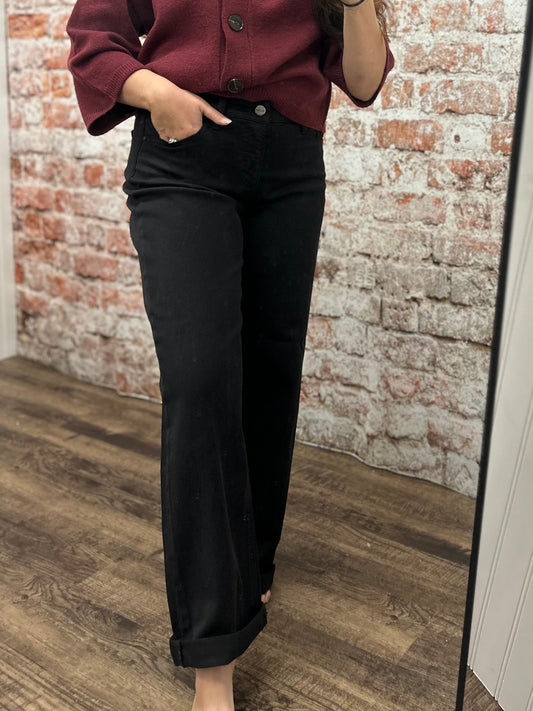 Risen - Tummy Control Mid Rise Ankle Barrel Relaxed Pants