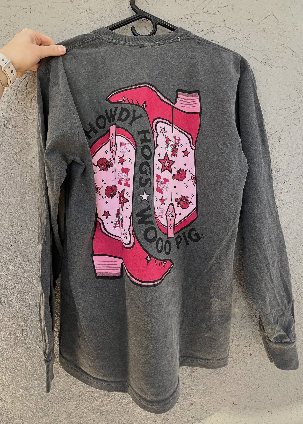 AR Razorbacks Howdy Hogs Long Sleeve
