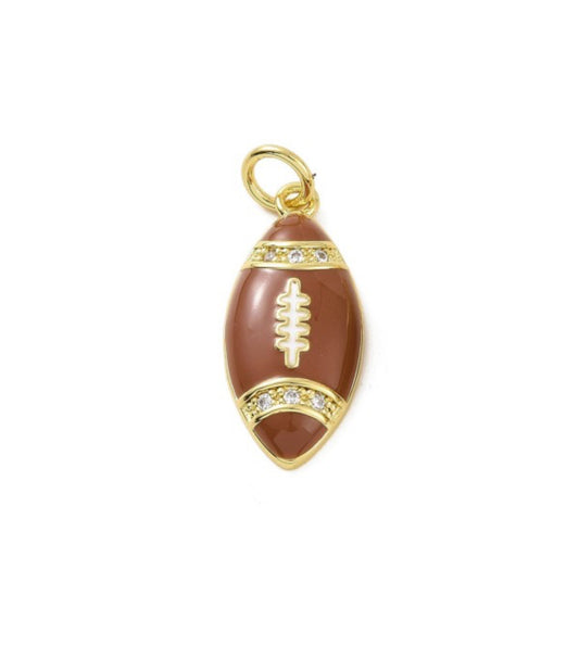 Gold Football Charm