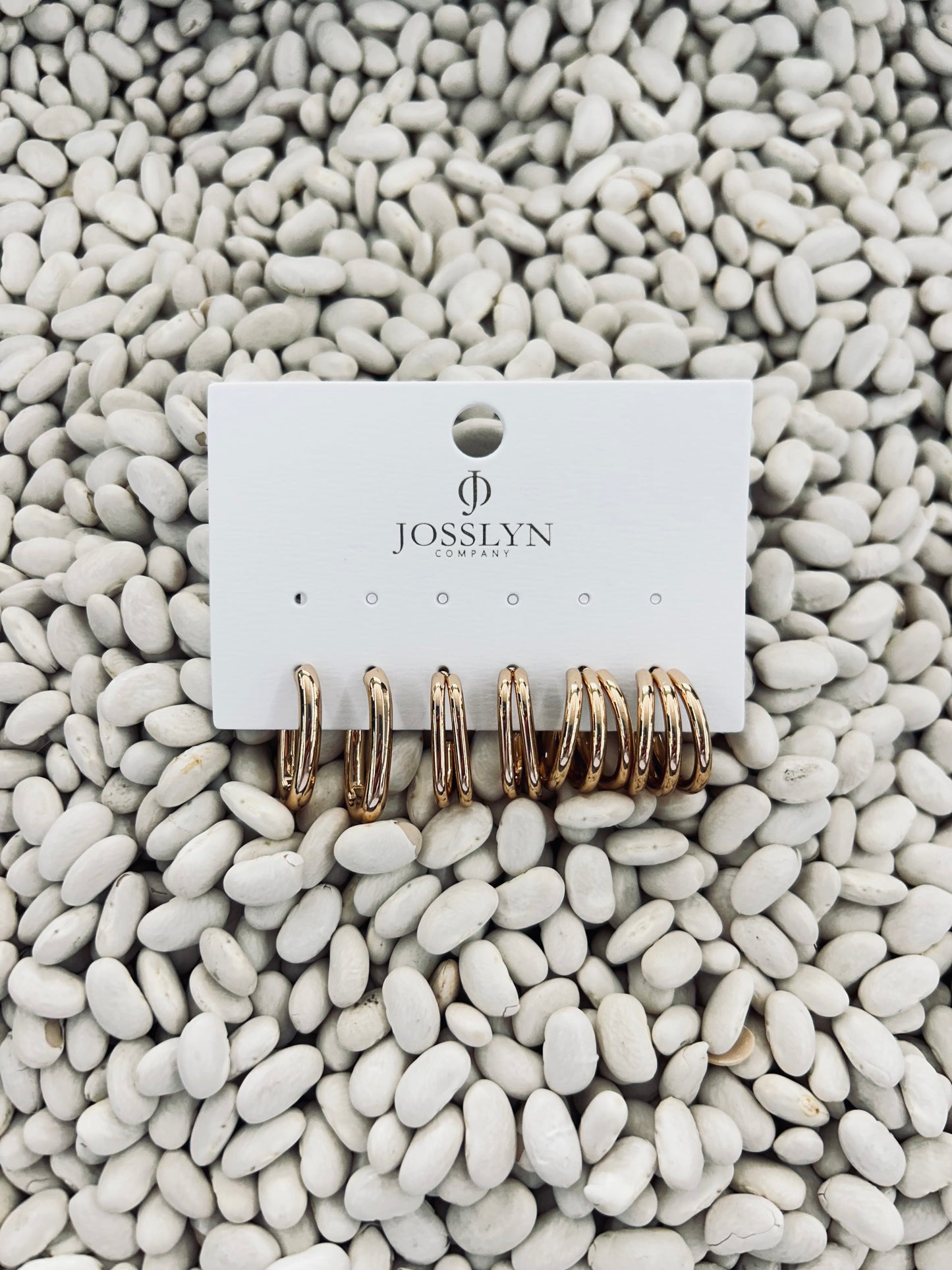 Geo Double Row Trio Hoop Earring Set