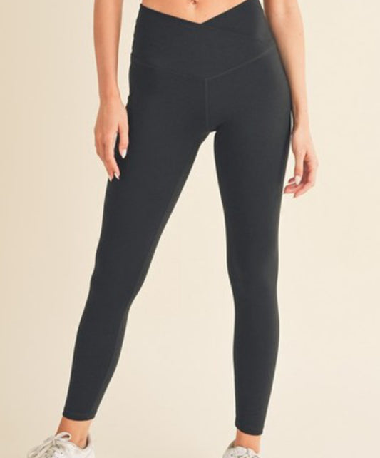 Women's High Rise Crossover Waist Leggings (Buttery Soft)
