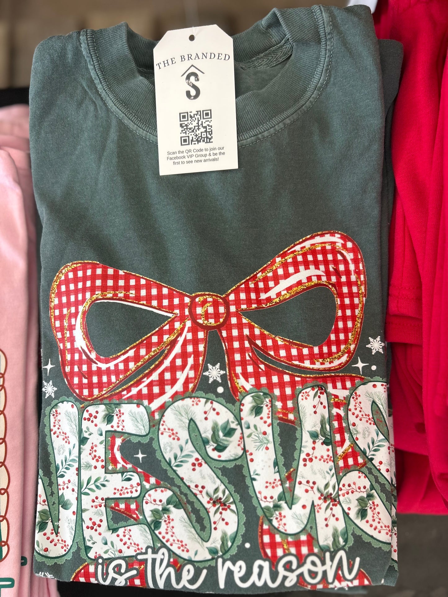 Plaid Bow Reason Of The Season Tee
