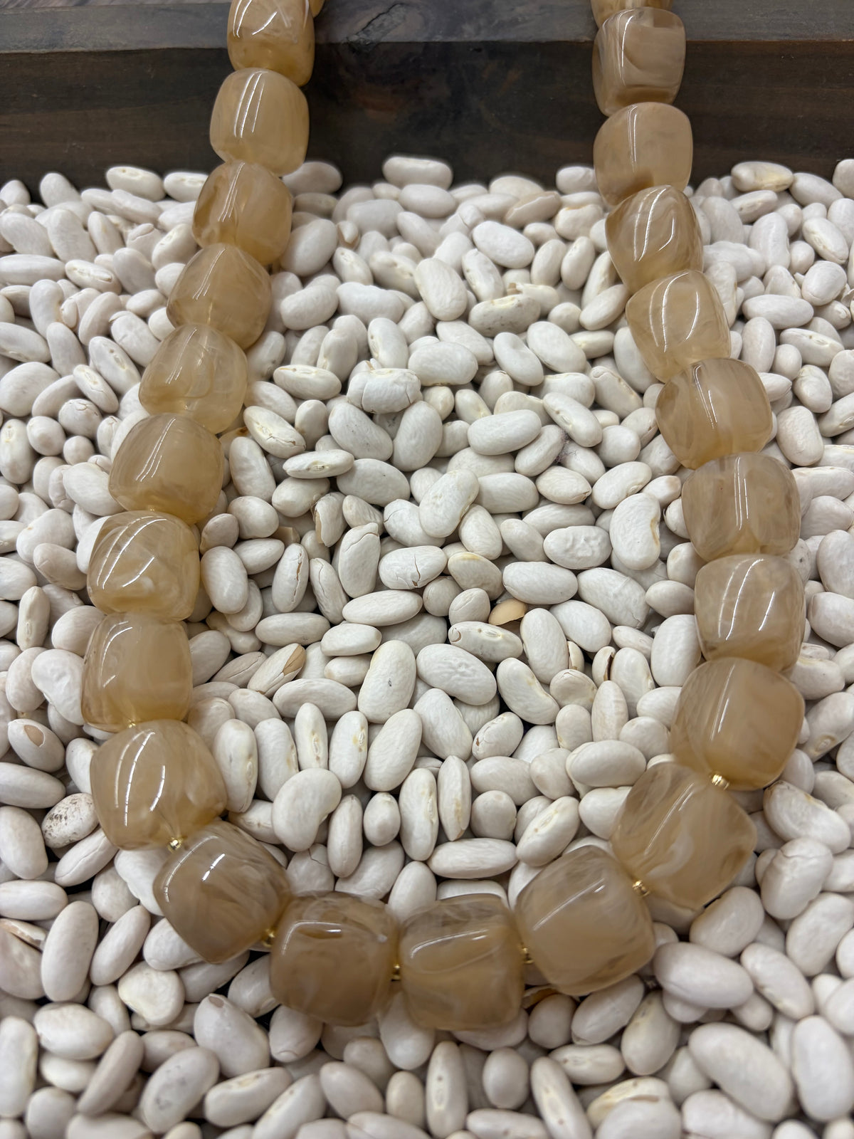 Marbled Cube Bead Necklace Set