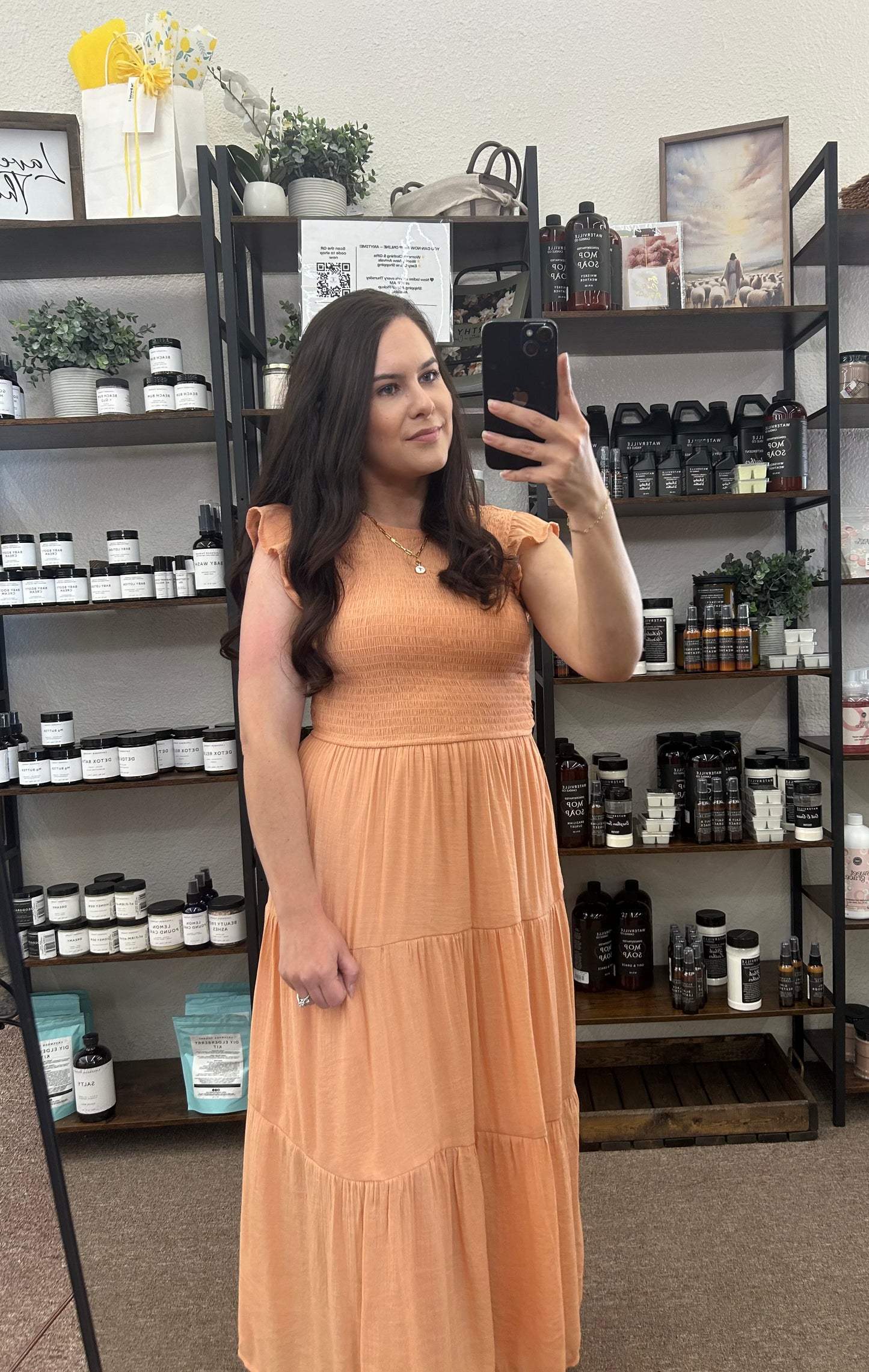 Tiered Smocked Short Sleeve Midi Dress