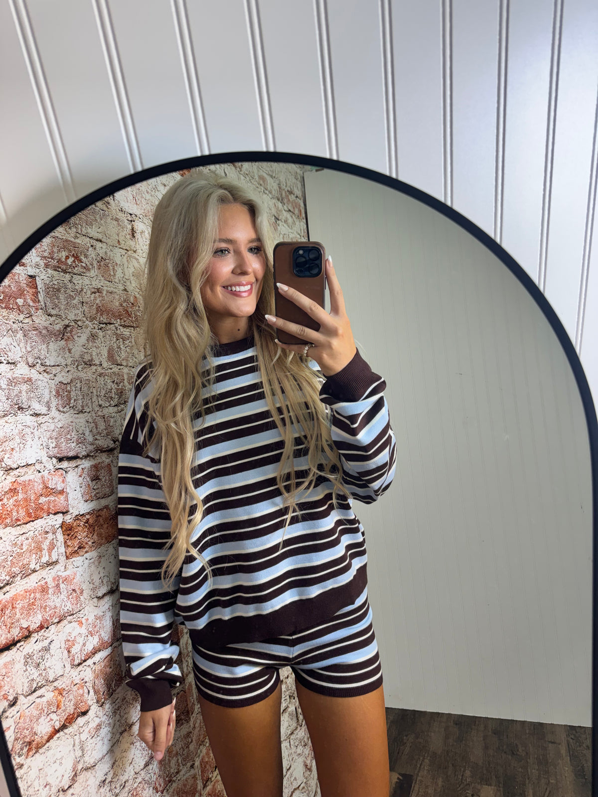 Multi-color Stripe Knit Top (Matching Shorts Sold Separately.)