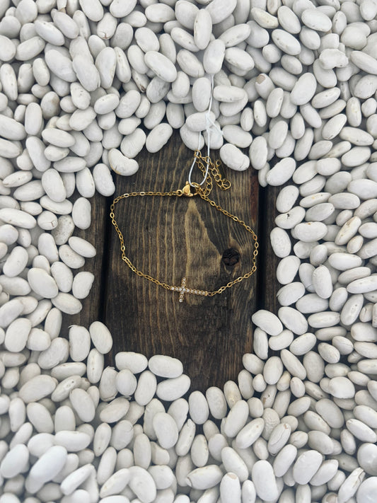 18K Stainless Steel Tarnish Free Cross Bracelet