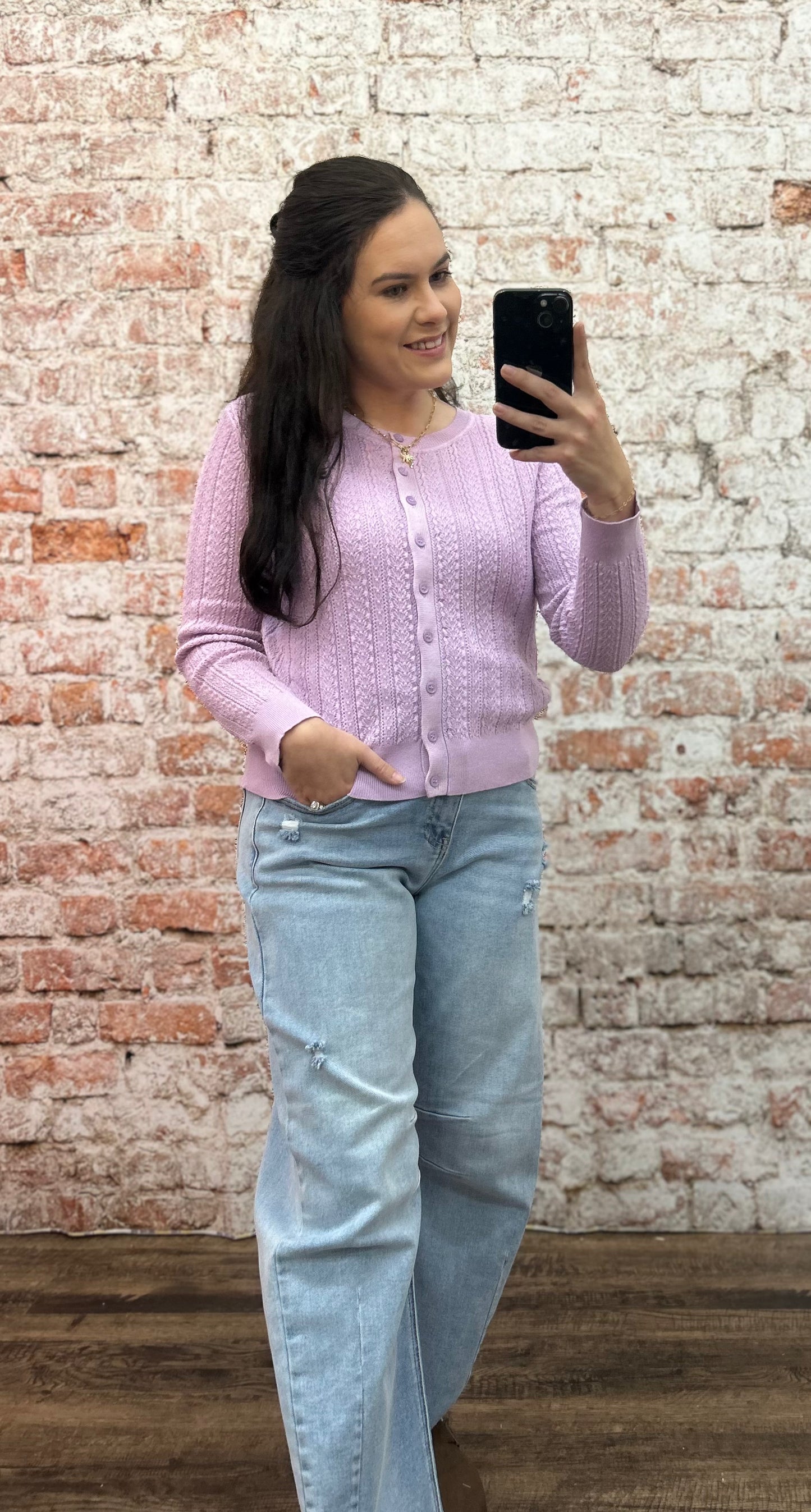 Pointelle Cardigan